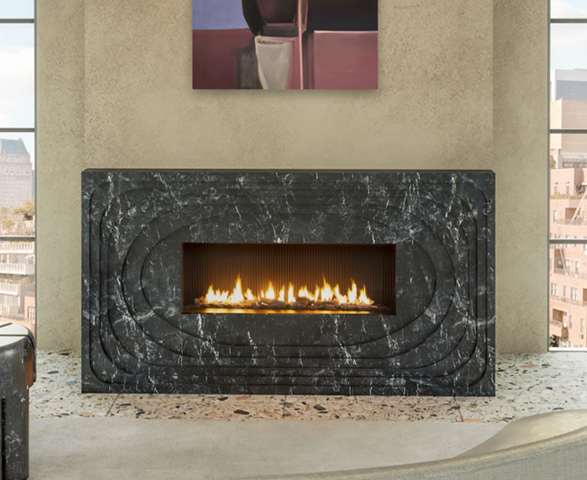 The Modernist shown in Breccia Nero Marble view 1