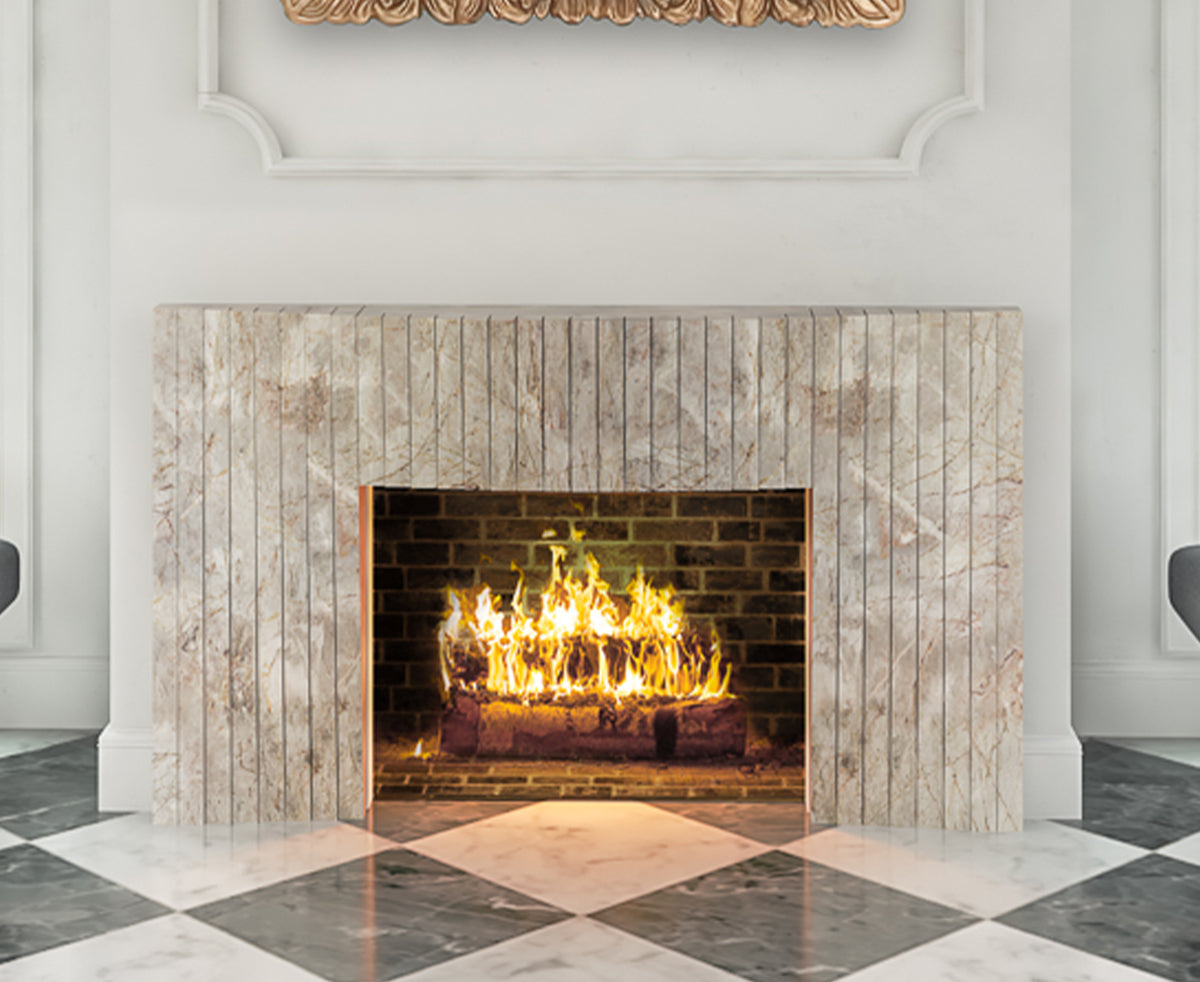 The Rebel shown in Breccia Fiore Marble view 1