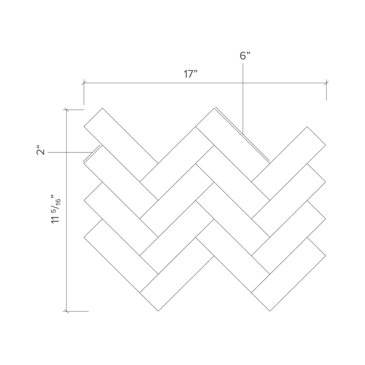 Large Herringbone Mosaic
