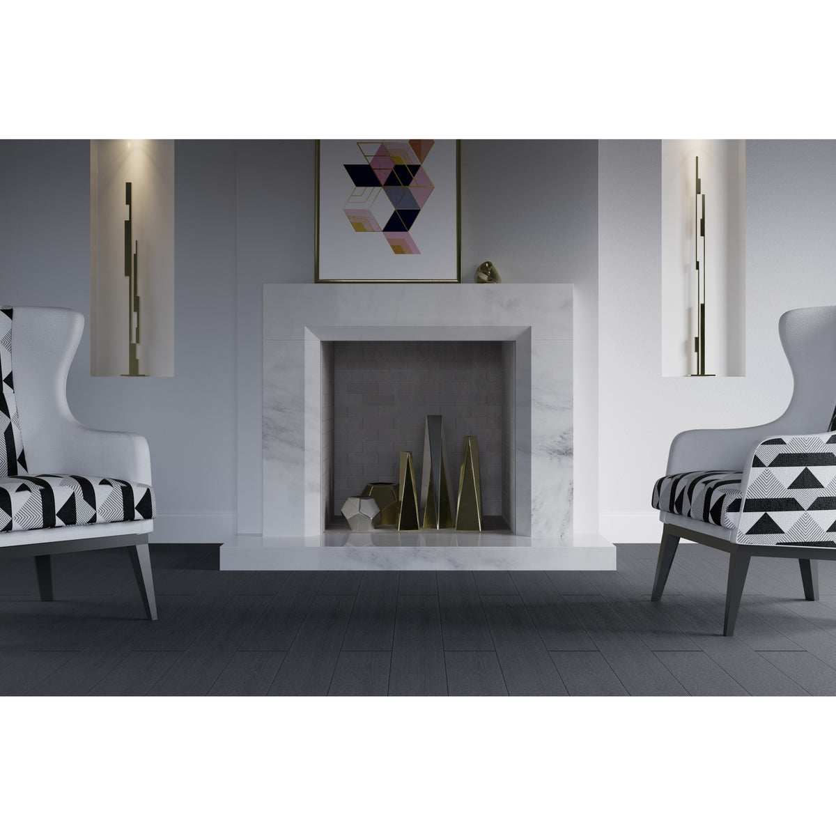 Dover shown in Montclair Marble. view 1