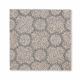 Circulo Pebble shown in Charcoal Limestone and Pearl Marble view 2