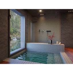 Shown in Pewter Limestone and Menorca Marble